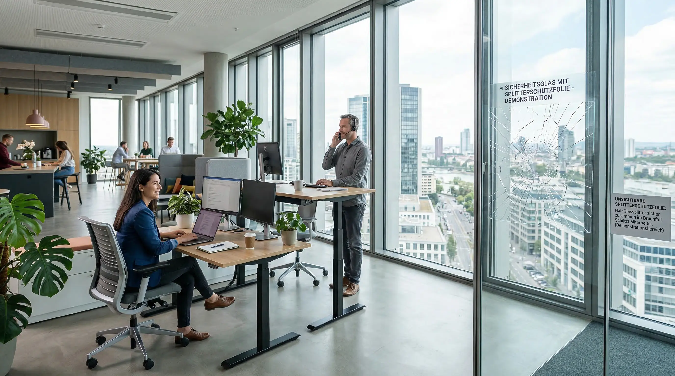 Personenschutz durch Splitterschutzfolien – Arbeitssicherheit