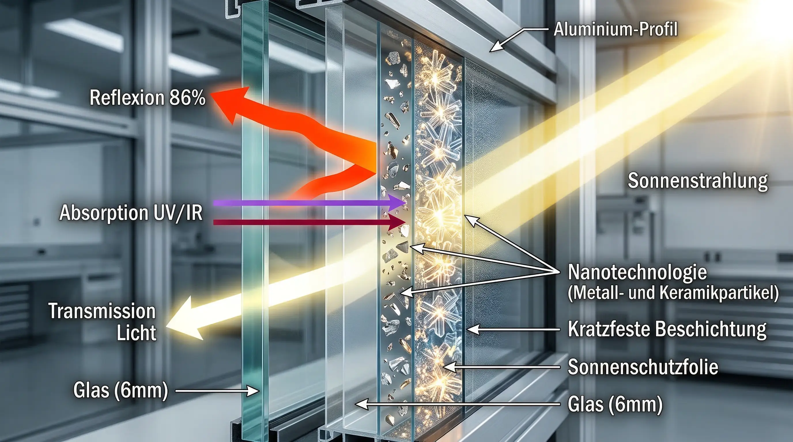 Sonnenschutzfolien Technologie